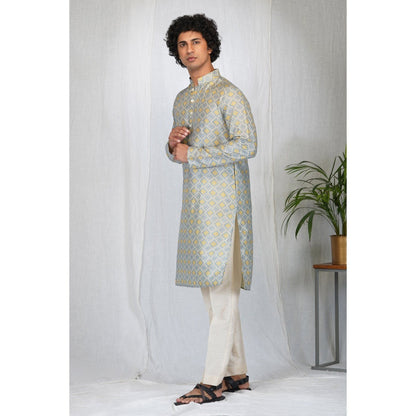 Eleven Brothers Beige Window Printed Kurta Set (Set of 2)