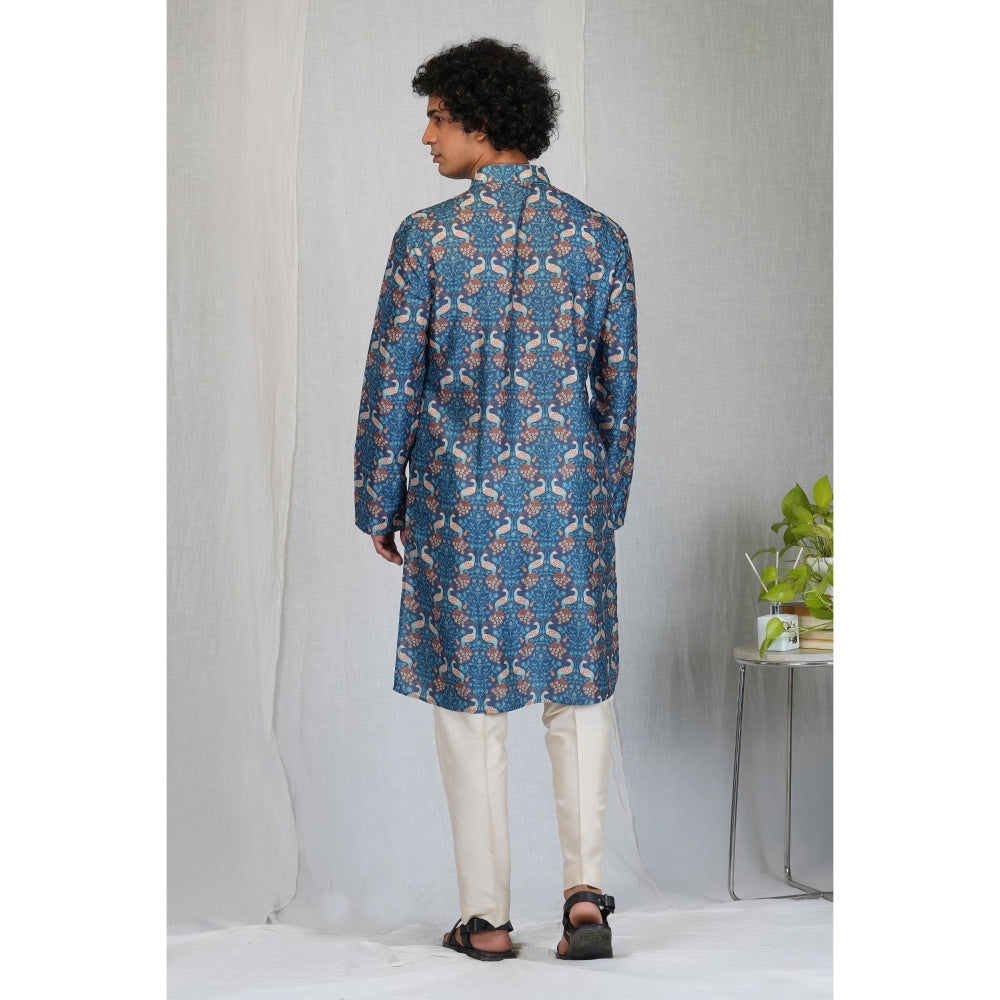 Eleven Brothers Peacock Garden Printed Kurta Set (Set of 2)