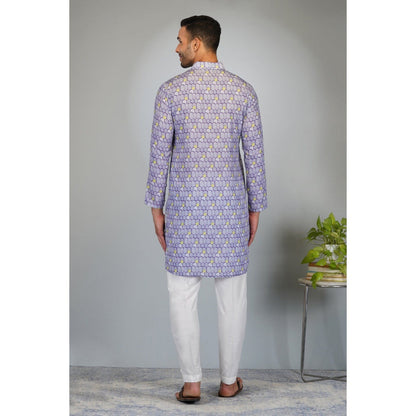 Eleven Brothers Purple Park Printed Kurta Set (Set of 2)