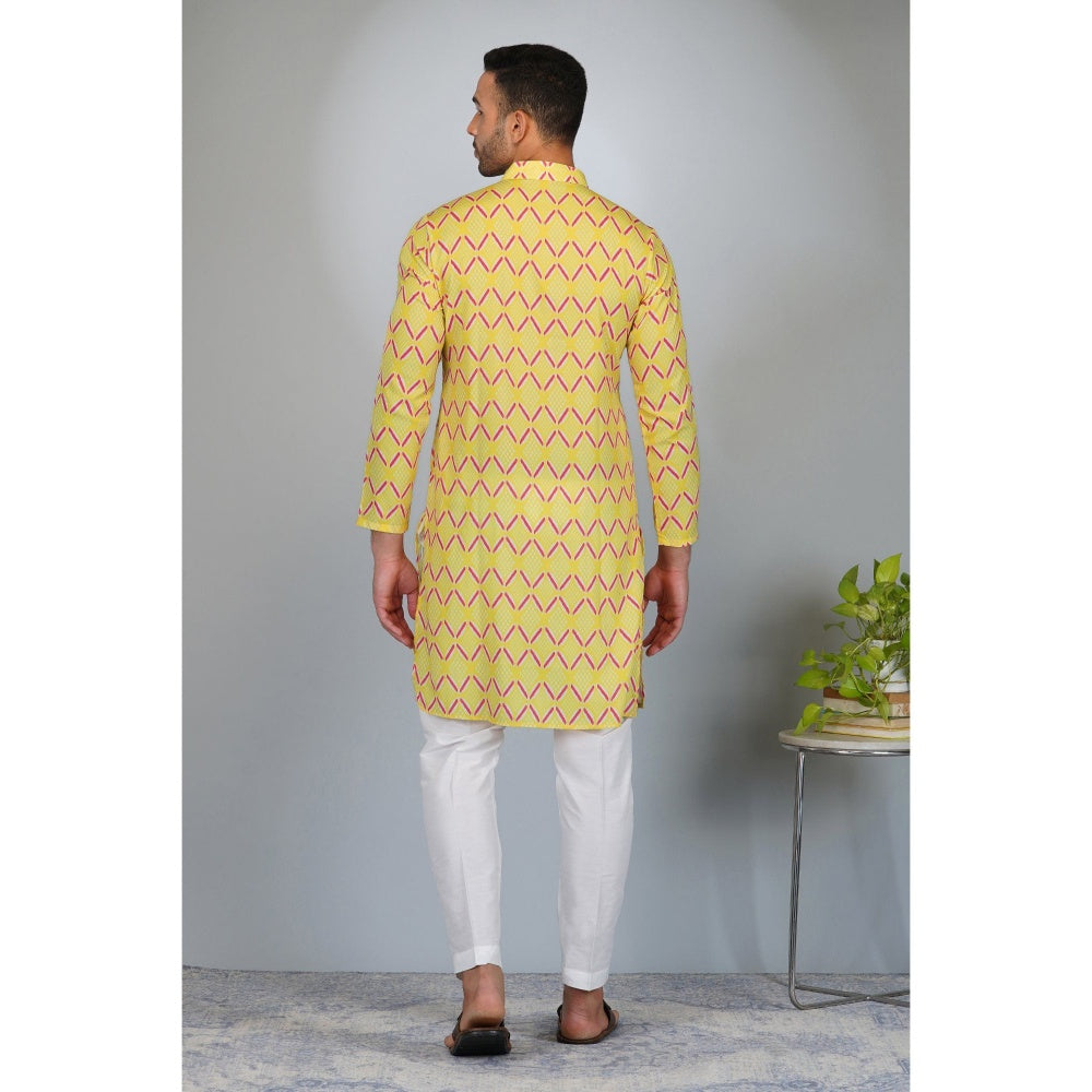Eleven Brothers Yellow Art Printed Kurta Set (Set of 2)