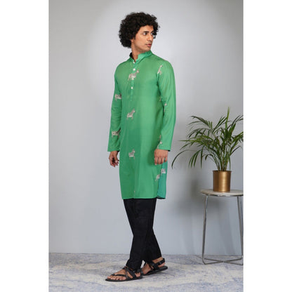 Eleven Brothers Zebra Meadow Printed Kurta Set (Set of 2)