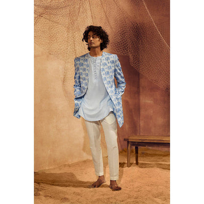 Eleven Brothers Elephant March Indo-Western Kurta with Jacket & Pant