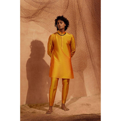 Eleven Brothers Yellow Tagai Silk Kurta with Trouser