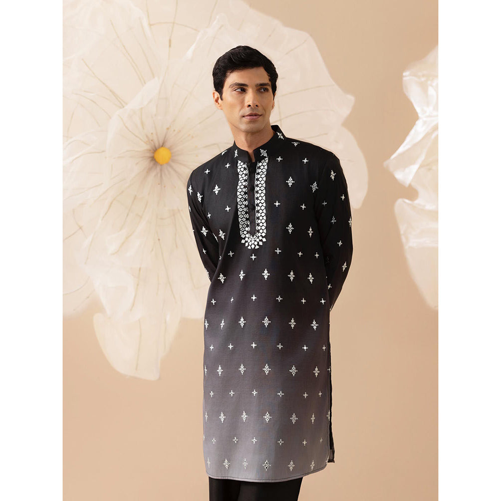 Eleven Brothers Noor Silk Mirror Embroidery Kurta with Trouser