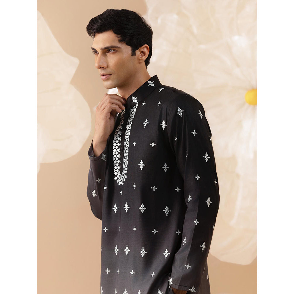 Eleven Brothers Noor Silk Mirror Embroidery Kurta with Trouser
