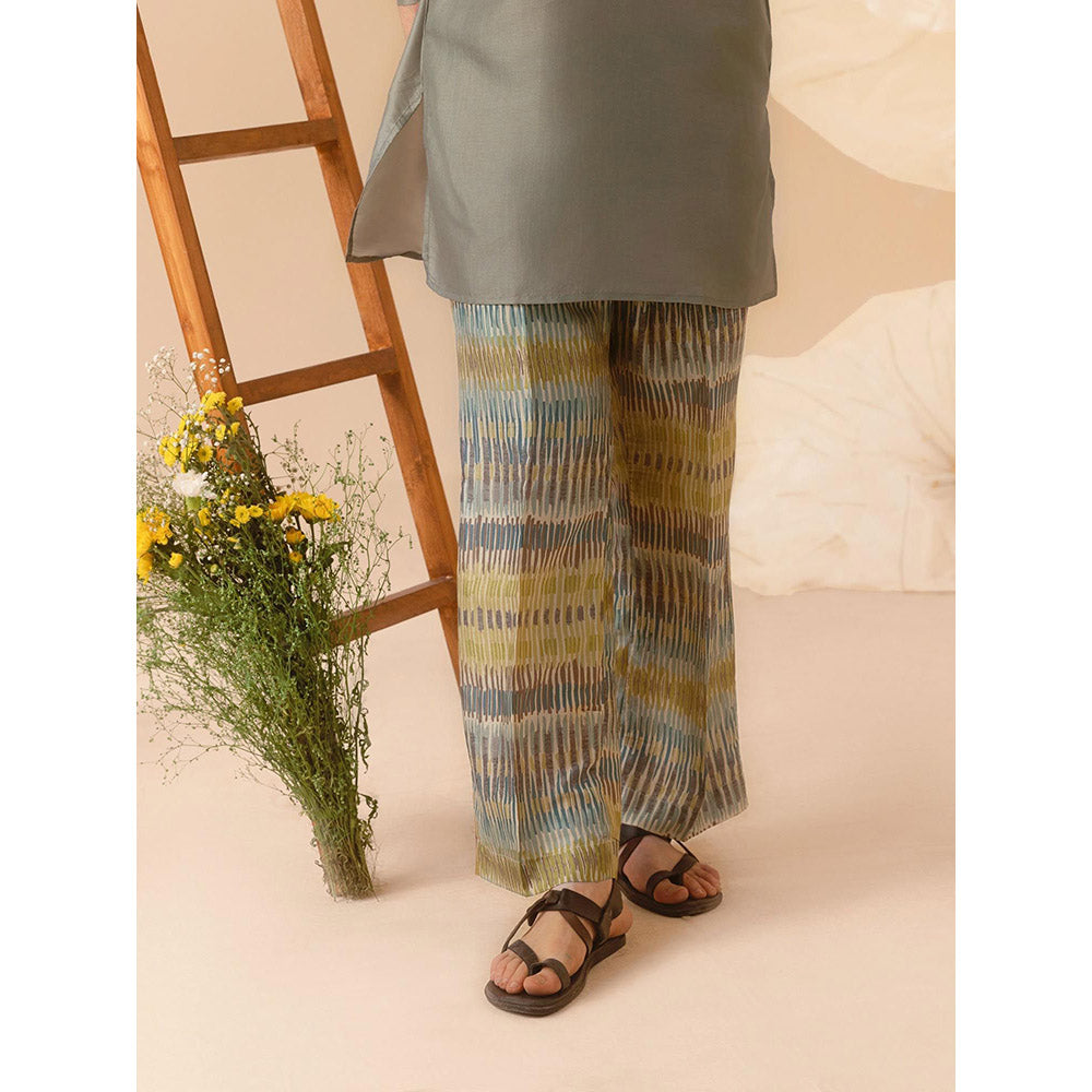 Eleven Brothers Earthen Lounge Silk Kurta with Trouser