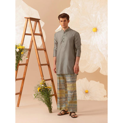 Eleven Brothers Earthen Lounge Silk Kurta with Trouser