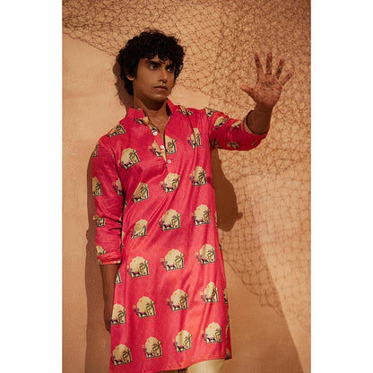 Eleven Brothers Pink Panther Silk Kurta