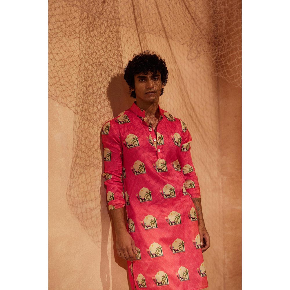 Eleven Brothers Pink Panther Silk Kurta
