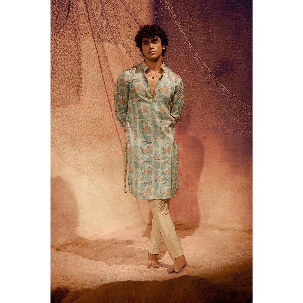 Eleven Brothers Green Deer Park Kurta