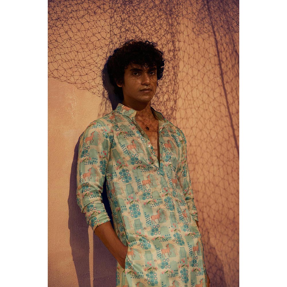 Eleven Brothers Green Deer Park Kurta