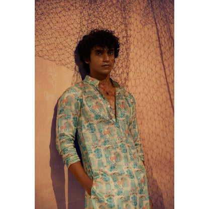 Eleven Brothers Green Deer Park Kurta