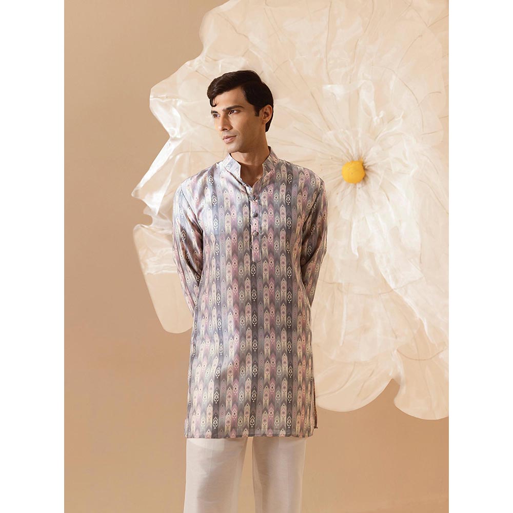 Eleven Brothers Purple Violet Loom Silk Kurta