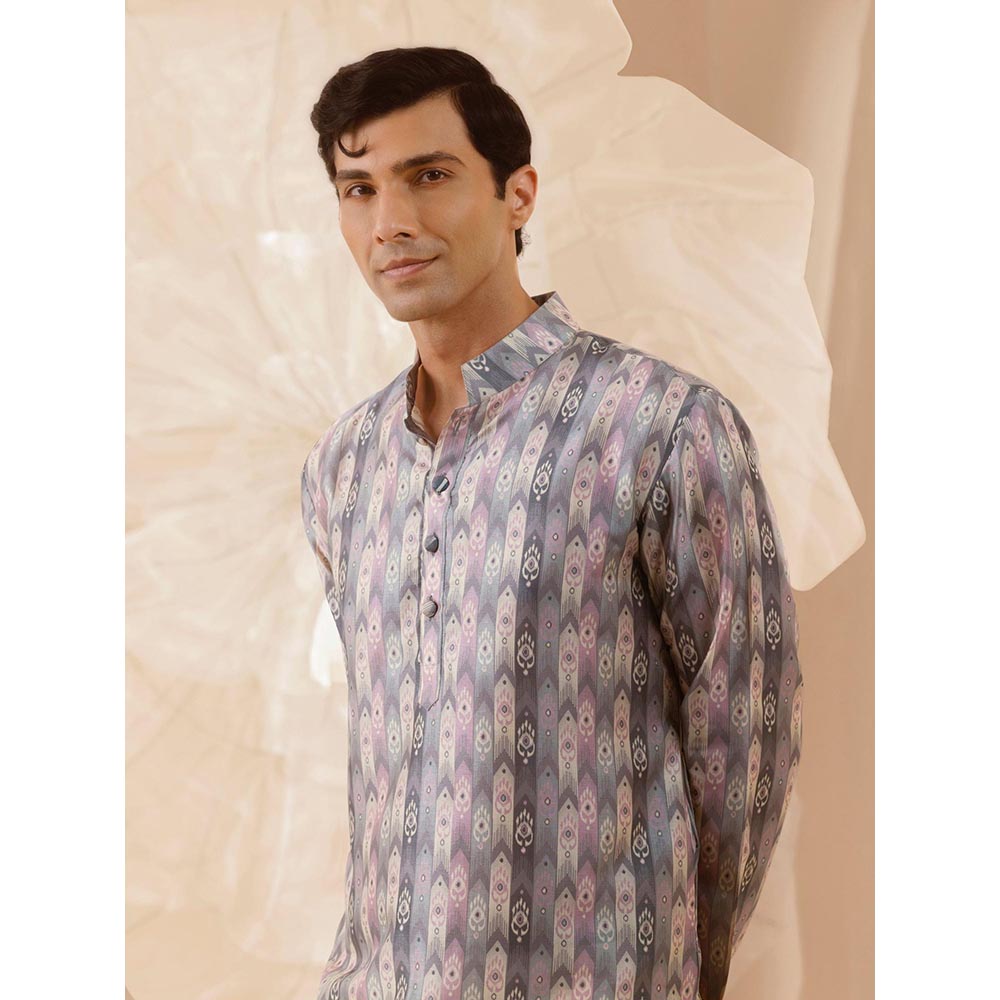 Eleven Brothers Purple Violet Loom Silk Kurta