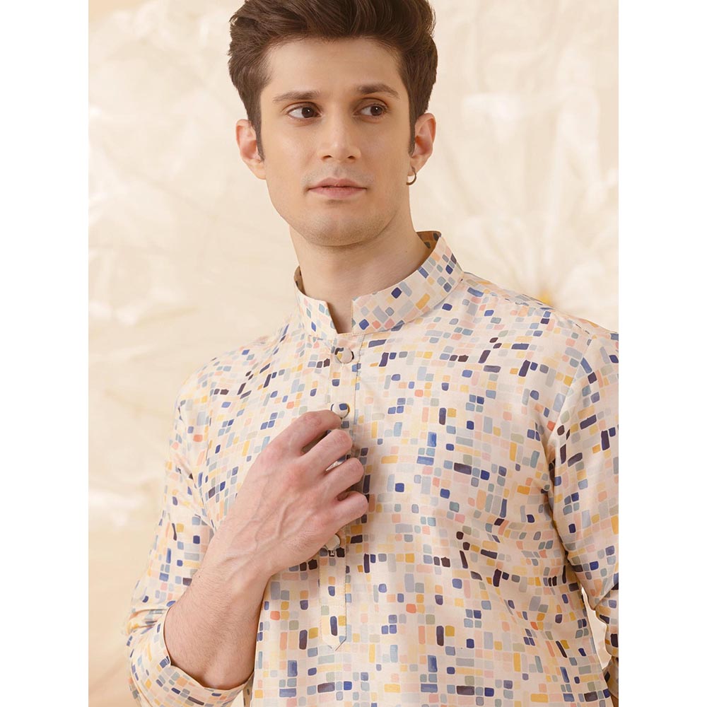 Eleven Brothers Beige Life In A Box Silk Kurta