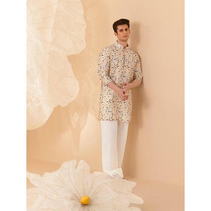 Eleven Brothers Beige Life In A Box Silk Kurta