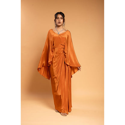 Ellemora Rust Drape Attached Dress