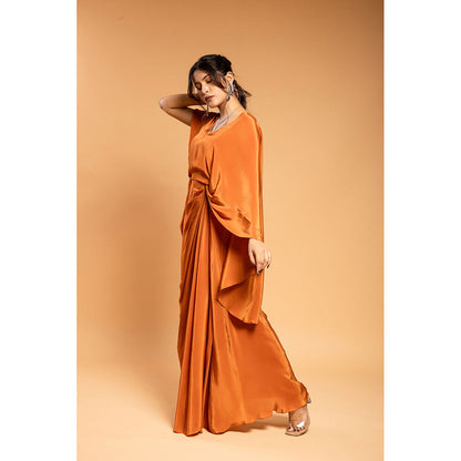 Ellemora Rust Drape Attached Dress