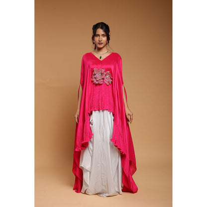 Ellemora Pink Ruffle Kaftan with Skirt (Set of 2)