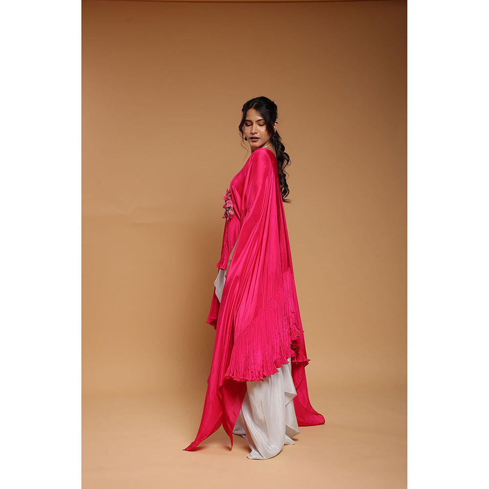 Ellemora Pink Ruffle Kaftan with Skirt (Set of 2)