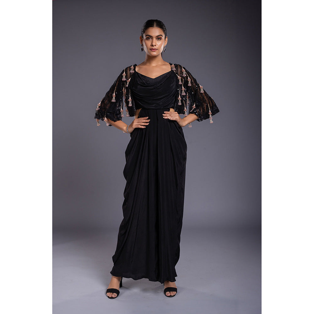 Ellemora Jet Black One Piece Dress with Jacket (Set of 2)