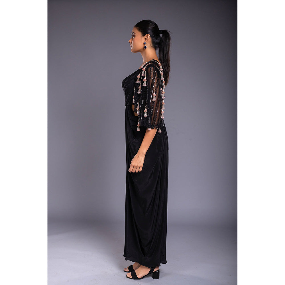 Ellemora Jet Black One Piece Dress with Jacket (Set of 2)