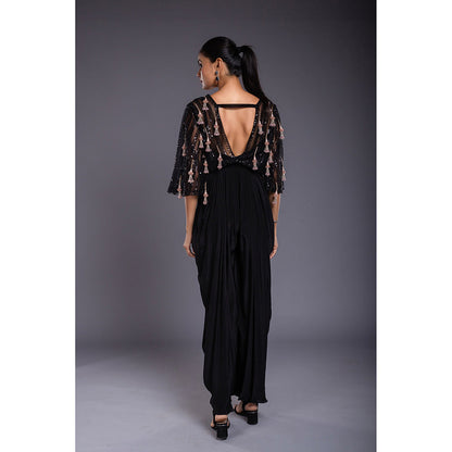 Ellemora Jet Black One Piece Dress with Jacket (Set of 2)