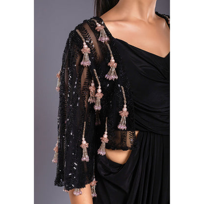 Ellemora Jet Black One Piece Dress with Jacket (Set of 2)