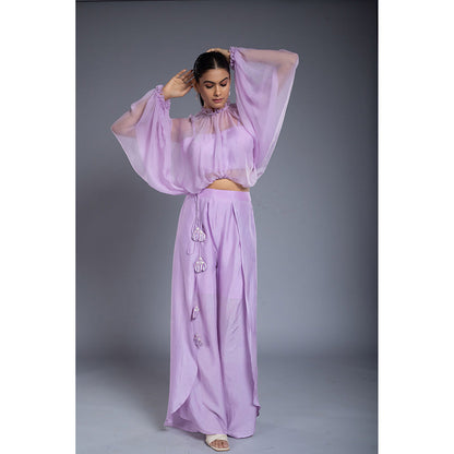 Ellemora Lavender Palazzo with Tube and Top (Set of 3)