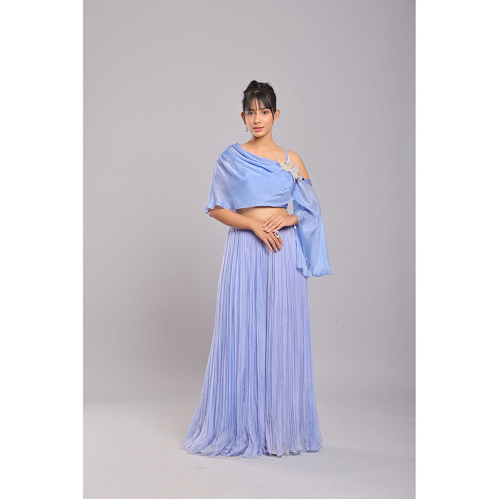 Ellemora Bluebird Elegance Palazzo with Crop Top (Set of 2)