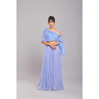 Ellemora Bluebird Elegance Palazzo with Crop Top (Set of 2)