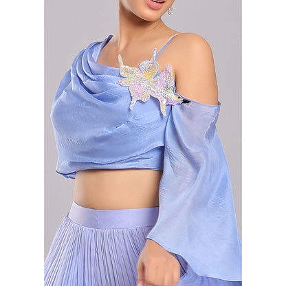 Ellemora Bluebird Elegance Palazzo with Crop Top (Set of 2)