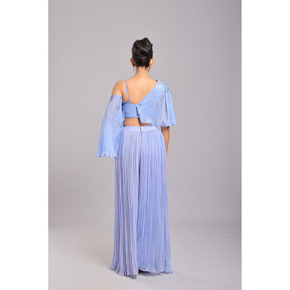 Ellemora Bluebird Elegance Palazzo with Crop Top (Set of 2)