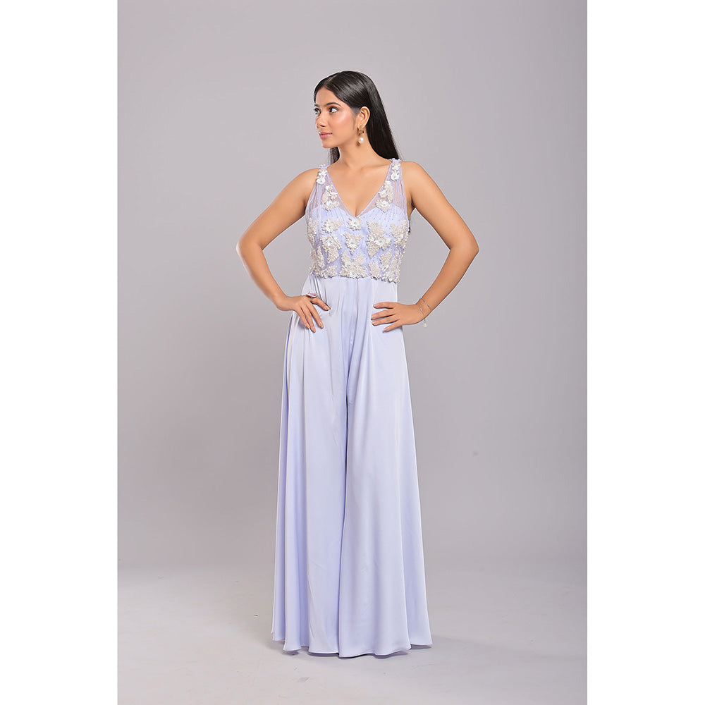 Ellemora Frosted Ice Blue Elegance Jumpsuit