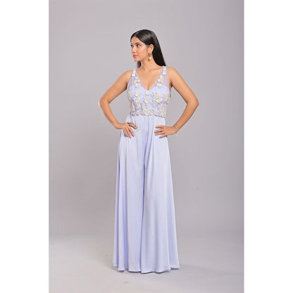 Ellemora Frosted Ice Blue Elegance Jumpsuit