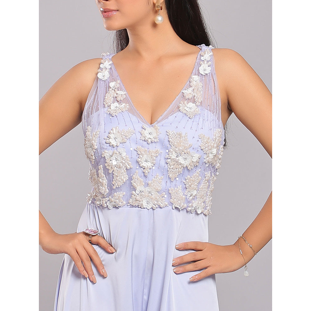 Ellemora Frosted Ice Blue Elegance Jumpsuit