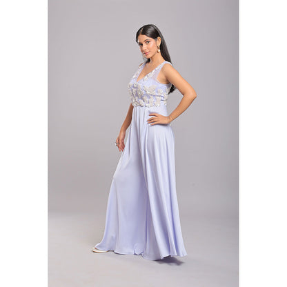 Ellemora Frosted Ice Blue Elegance Jumpsuit