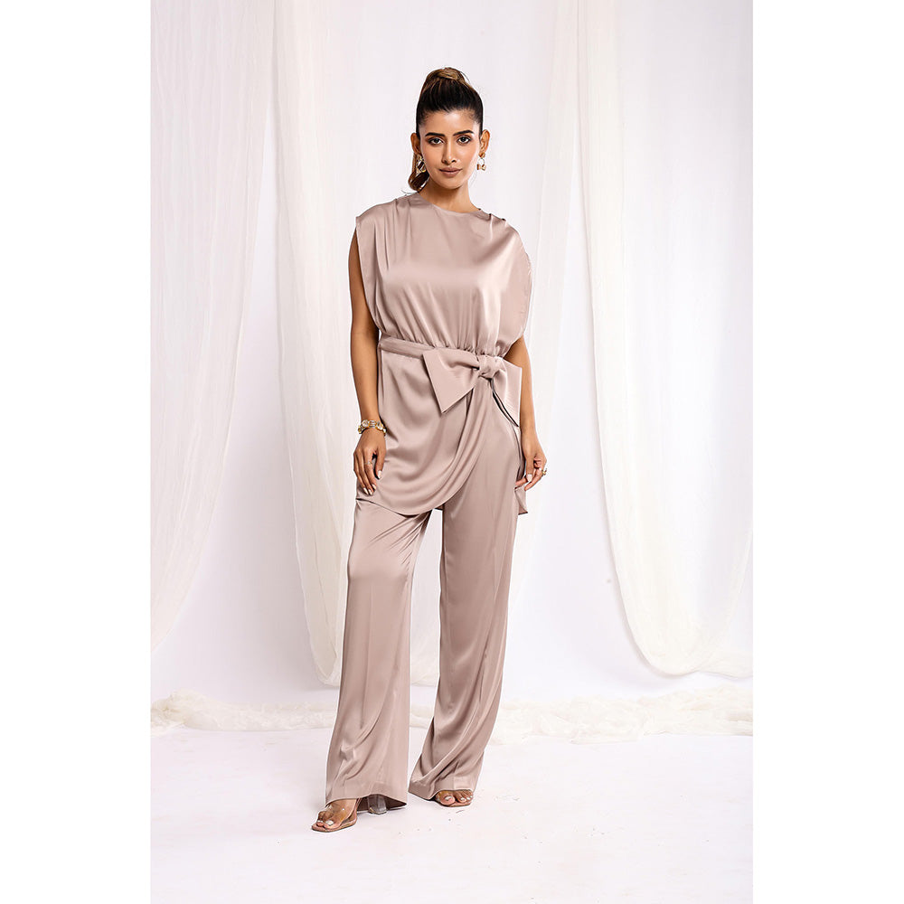 Ellemora Nude Elegant Bow Delight Co-Ord (Set of 3)