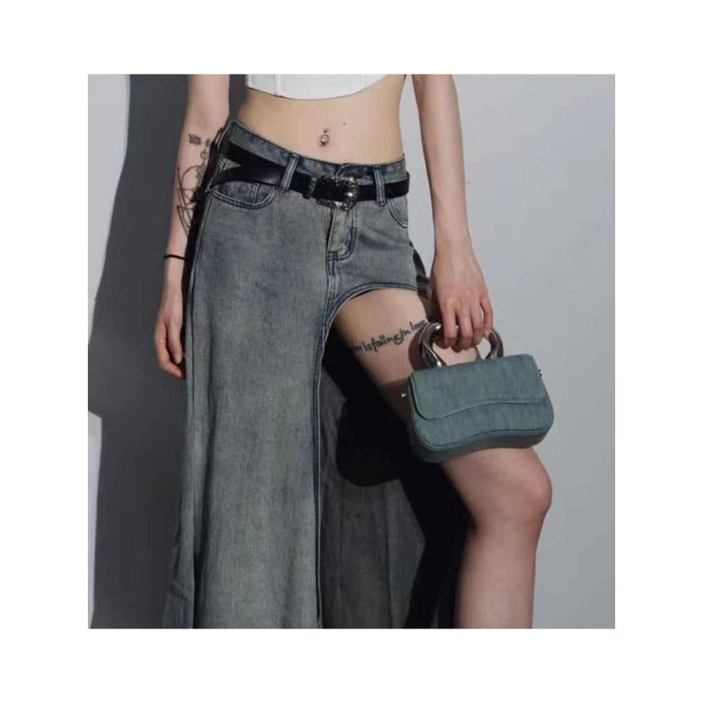 ELLEGANTI Women Blue Denim Handbag
