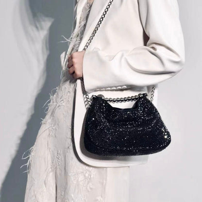 ELLEGANTI Women Black Leather Handbag