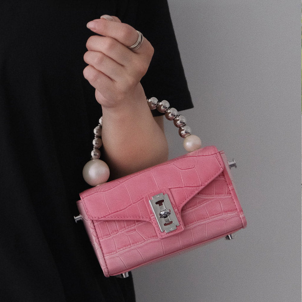 ELLEGANTI Women Pink Leather Handbag
