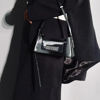 ELLEGANTI Women Black Microfibre Handbag
