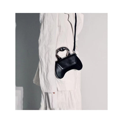 ELLEGANTI Women Black Leather Handbag