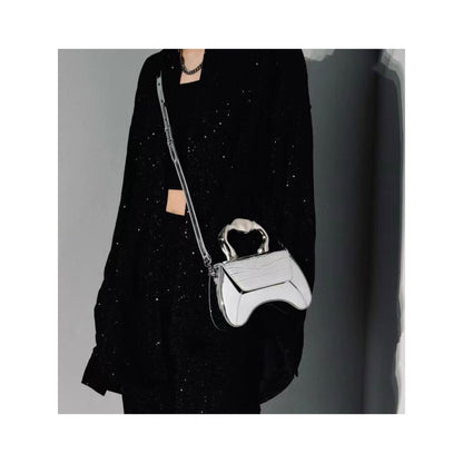ELLEGANTI Women Silver Leather Handbag
