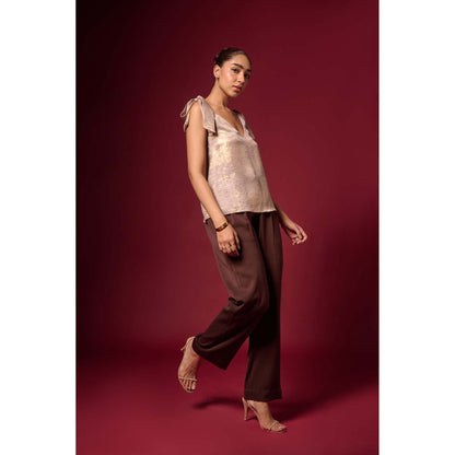 EMBLAZE Golden Foil Tie-Up Top