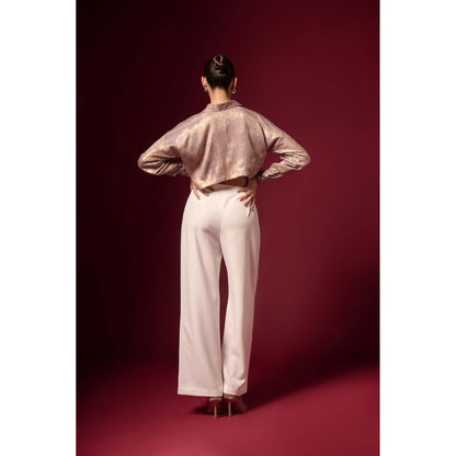 EMBLAZE Golden Foil Crop Shirt