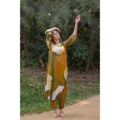 ETAR Cotton Bud Kurta with Pant (Set of 2)