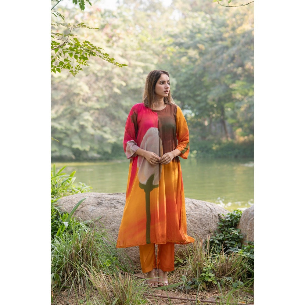 ETAR Sun Burnt Kurta with Pant (Set of 2)