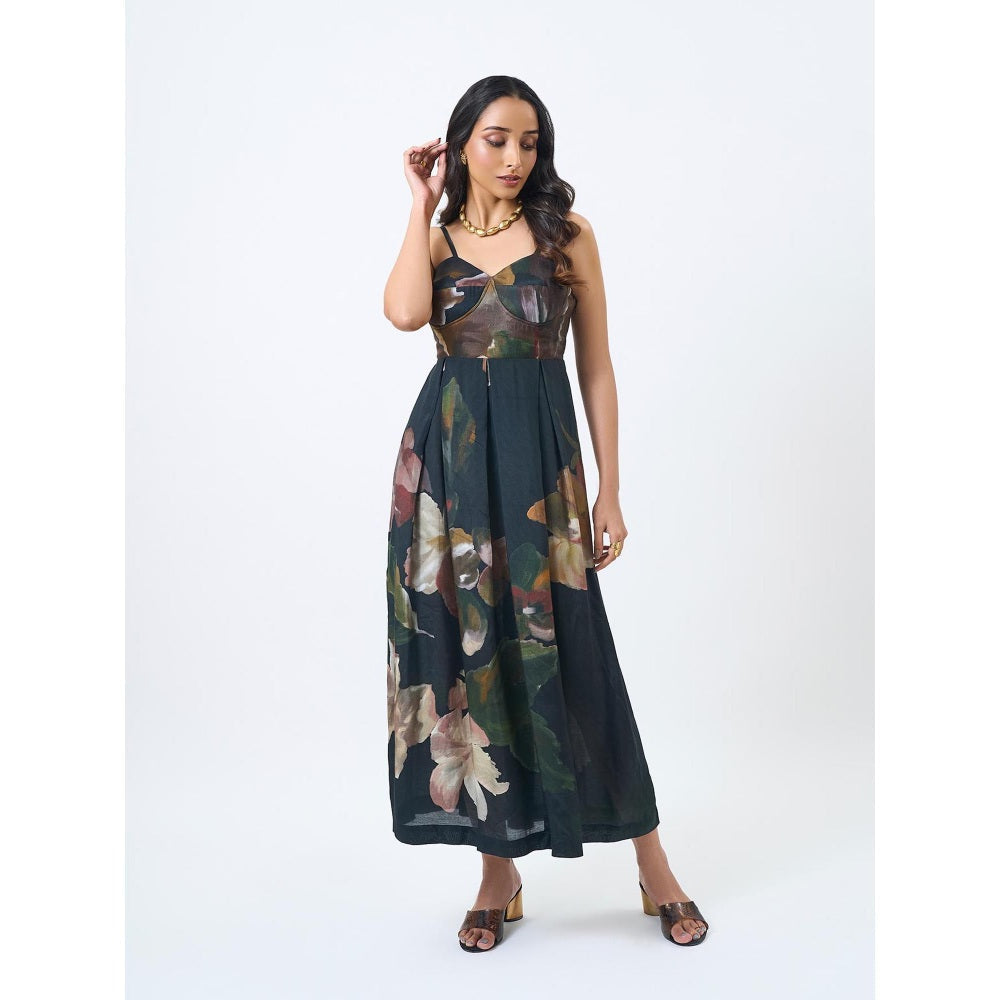 ETAR Teal Rome Strappy Dress