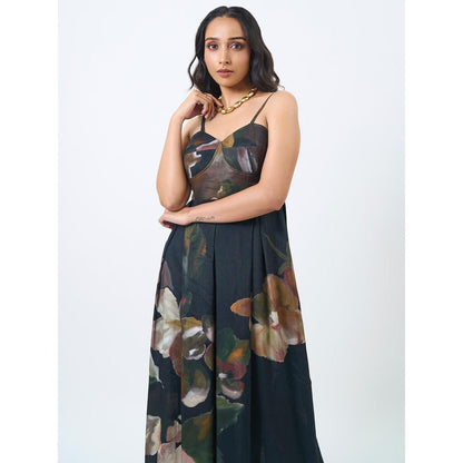 ETAR Teal Rome Strappy Dress